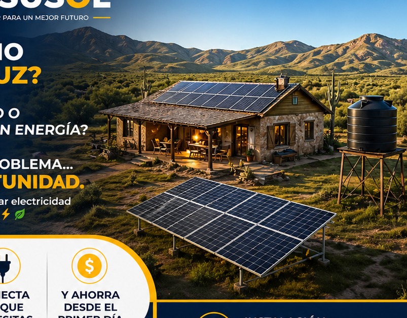 Sistema solar para rancho o casa campestre